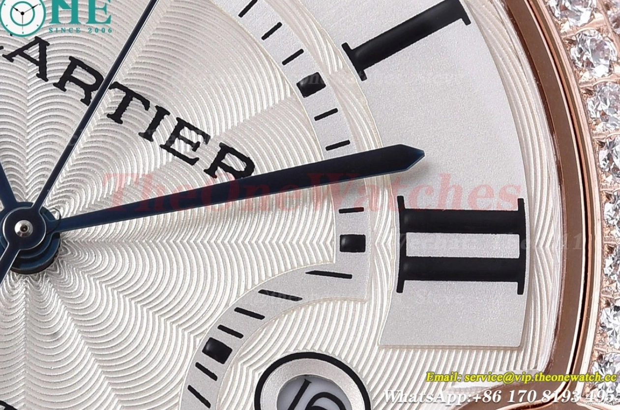 RG MY8215 De RG GDF Dial White Bleu Dia Ballon Cartier 42mm 0128